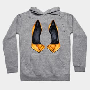 Leather Pumps Gold Hoodie